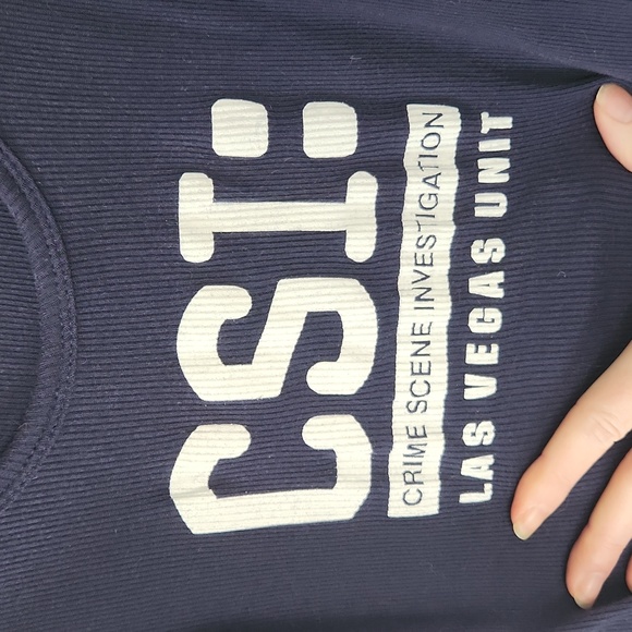 Navy Ribbed CSI tank - Picture 2 of 4